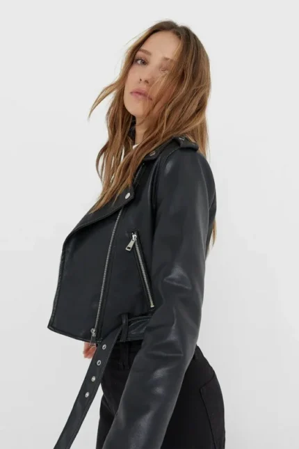 Women’s Black Faux Leather Jacket