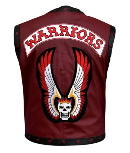 Maroon Warriors Leather Vest